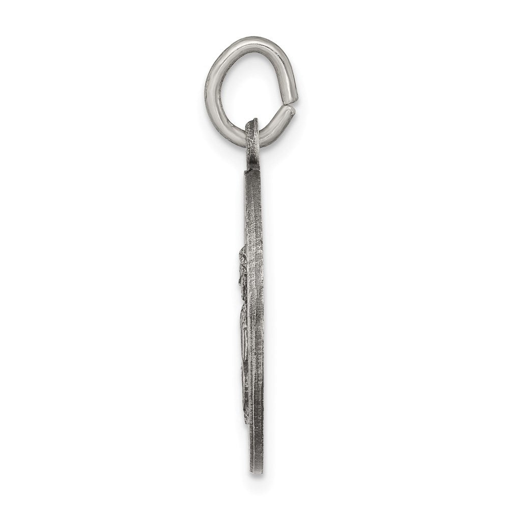 Sterling Silver Antiqued Saint Gabriel Medal QC5818