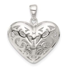Sterling Silver Filigree Heart Pendant QC582