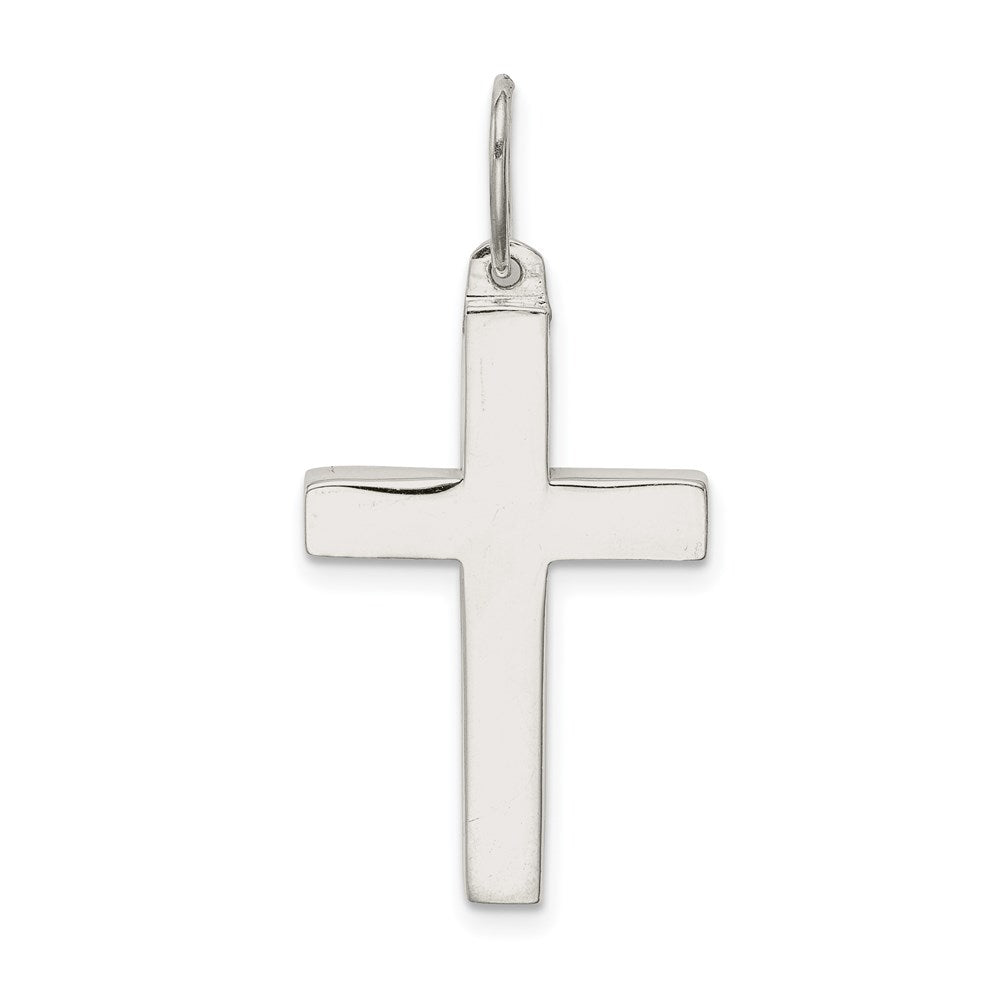 Sterling Silver Polished Cross Pendant QC5831