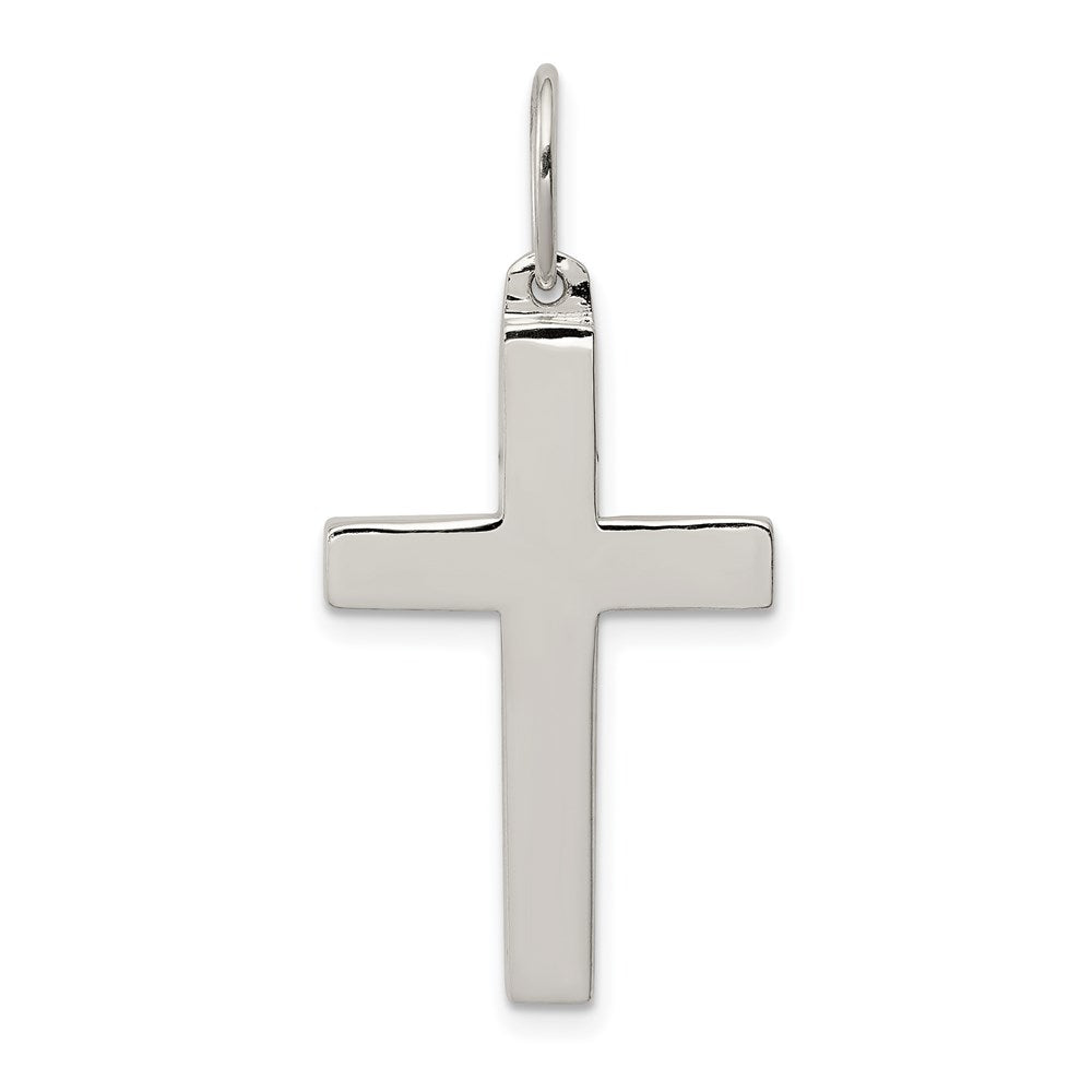 Sterling Silver Polished Cross Pendant QC5831