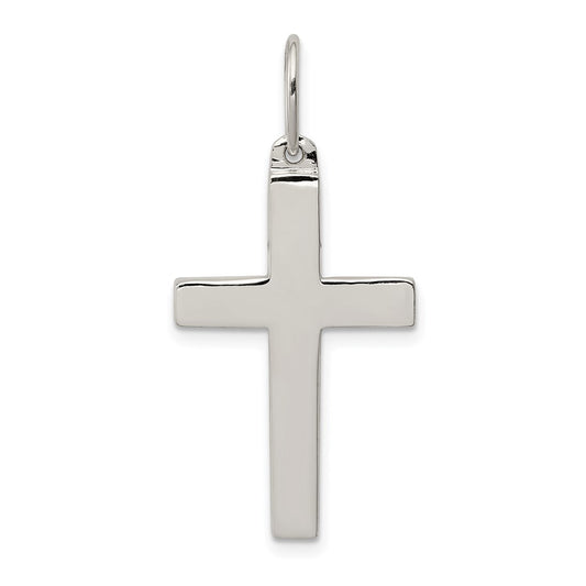 Sterling Silver Polished Cross Pendant QC5831