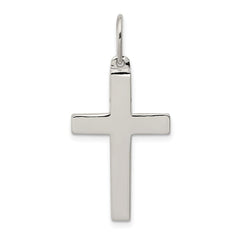 Sterling Silver Polished Cross Pendant QC5831