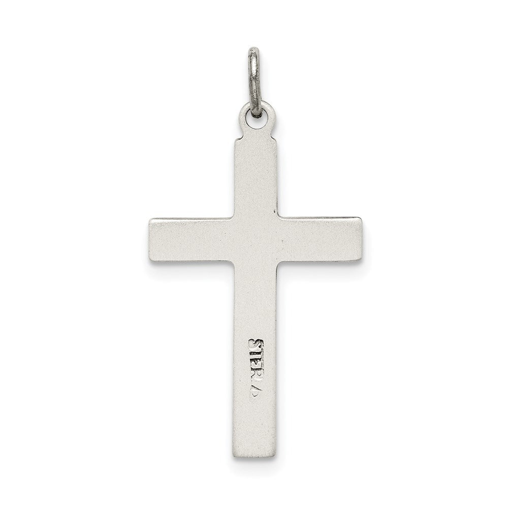 Sterling Silver Antiqued Cross Charm QC5832