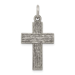 Sterling Silver Antiqued Cross Charm QC5836