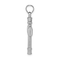 Sterling Silver Rhodium-plated Hollow Reversible Cross Pendant QC5838