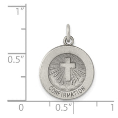 Sterling Silver Antiqued Confirmation Medal QC5903