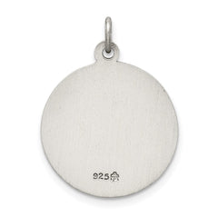 Sterling Silver Antiqued Confirmation Medal QC5904