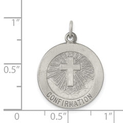 Sterling Silver Antiqued Confirmation Medal QC5904