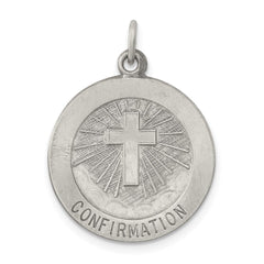 Sterling Silver Antiqued Confirmation Medal QC5904