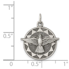 Sterling Silver Antiqued Holy Spirit Medal QC5906