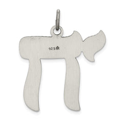 Sterling Silver Antiqued Chai Pendant QC5921