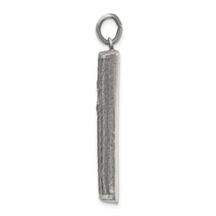 Sterling Silver Antiqued Mezuzah Pendant QC5923