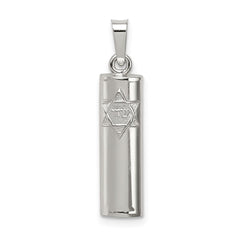 Sterling Silver Mezuzah Pendant QC5925