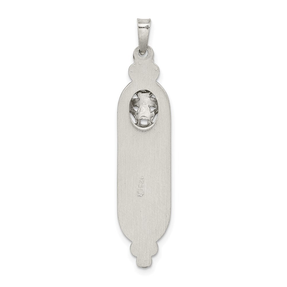 Sterling Silver Fancy Mezuzah Pendant QC5931
