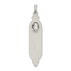 Sterling Silver Fancy Mezuzah Pendant QC5931