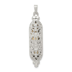Sterling Silver Fancy Mezuzah Pendant QC5931