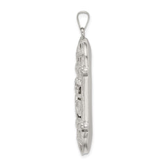 Sterling Silver Fancy Mezuzah Pendant QC5932