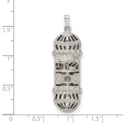 Sterling Silver Fancy Mezuzah Pendant QC5932