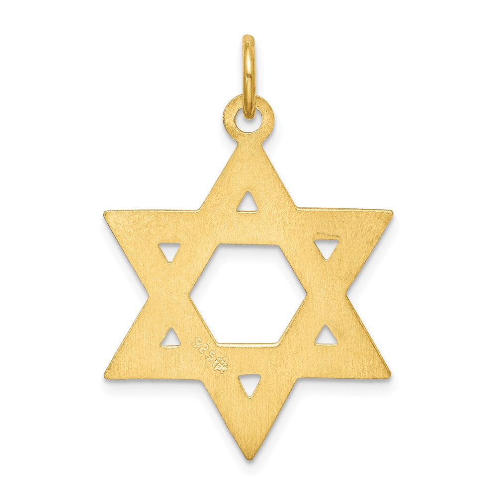 24k Gold-plated Sterling Silver Star of David Pendant QC5935