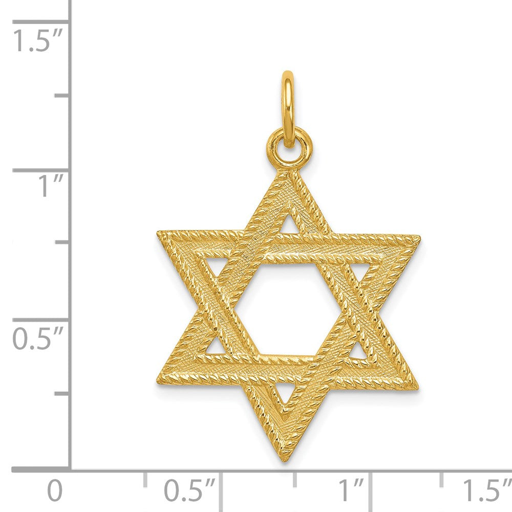 24k Gold-plated Sterling Silver Star of David Pendant QC5935