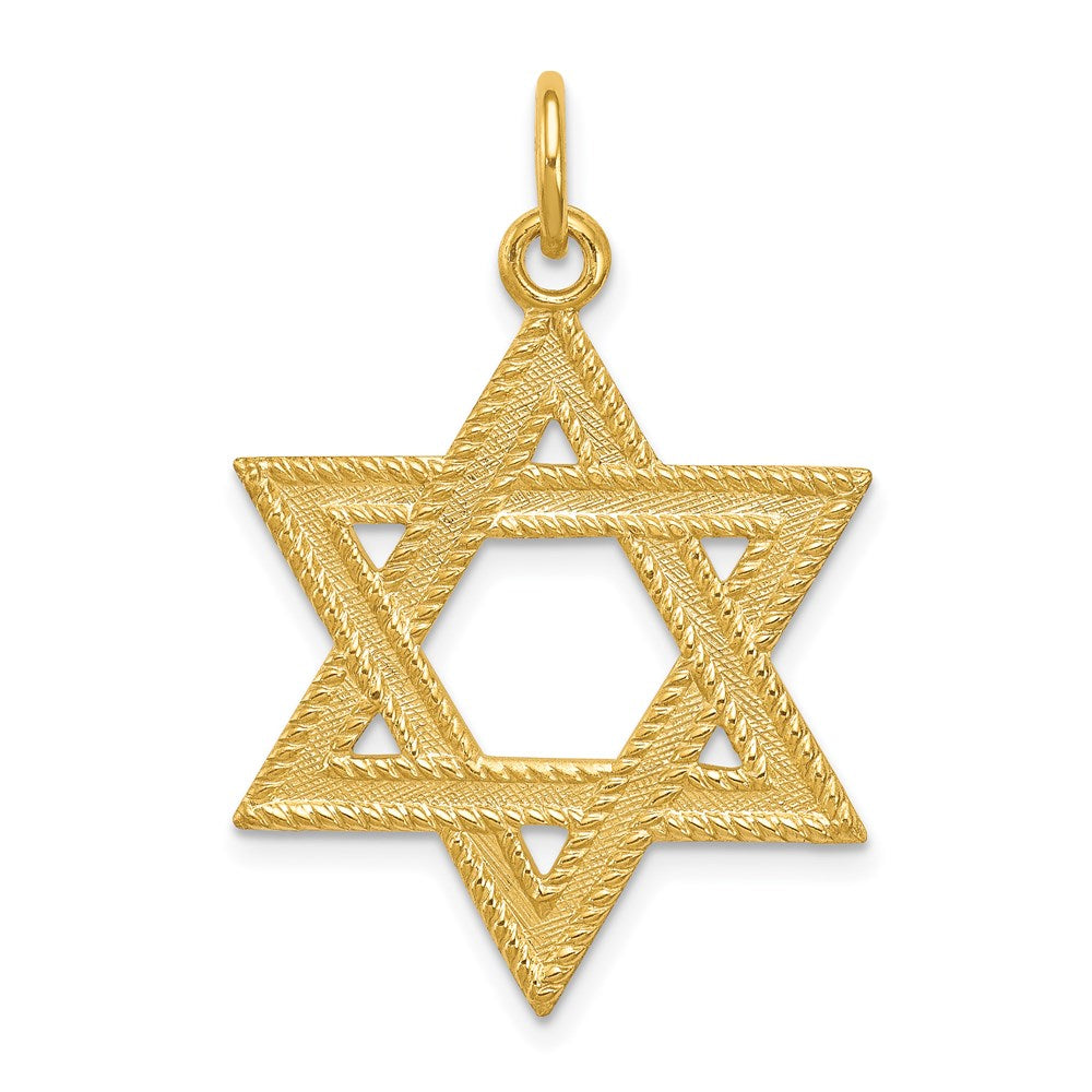 24k Gold-plated Sterling Silver Star of David Pendant QC5935
