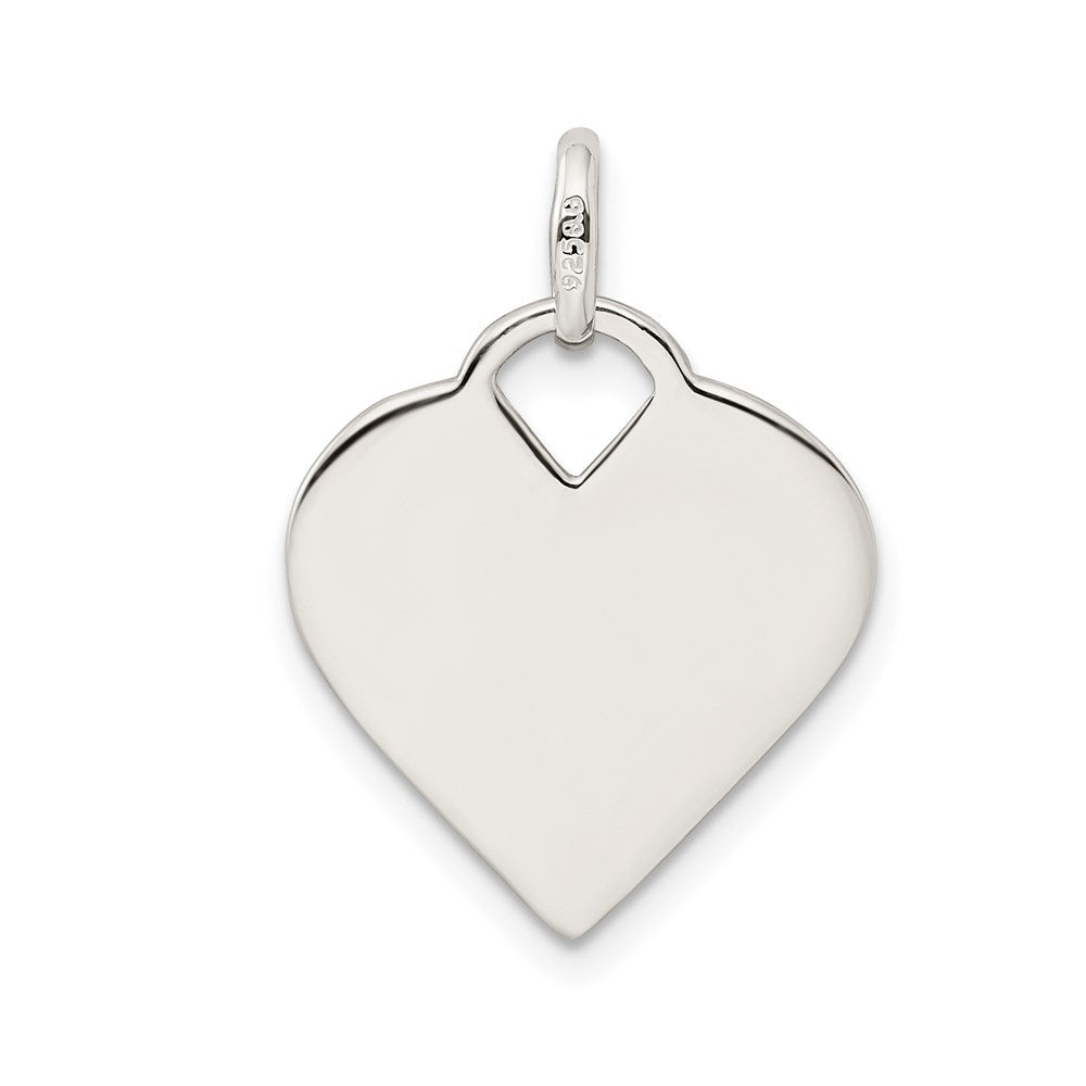 Sterling Silver Polished Heart Charm QC6006