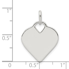 Sterling Silver Polished Heart Charm QC6006