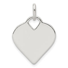 Sterling Silver Polished Heart Charm QC6006