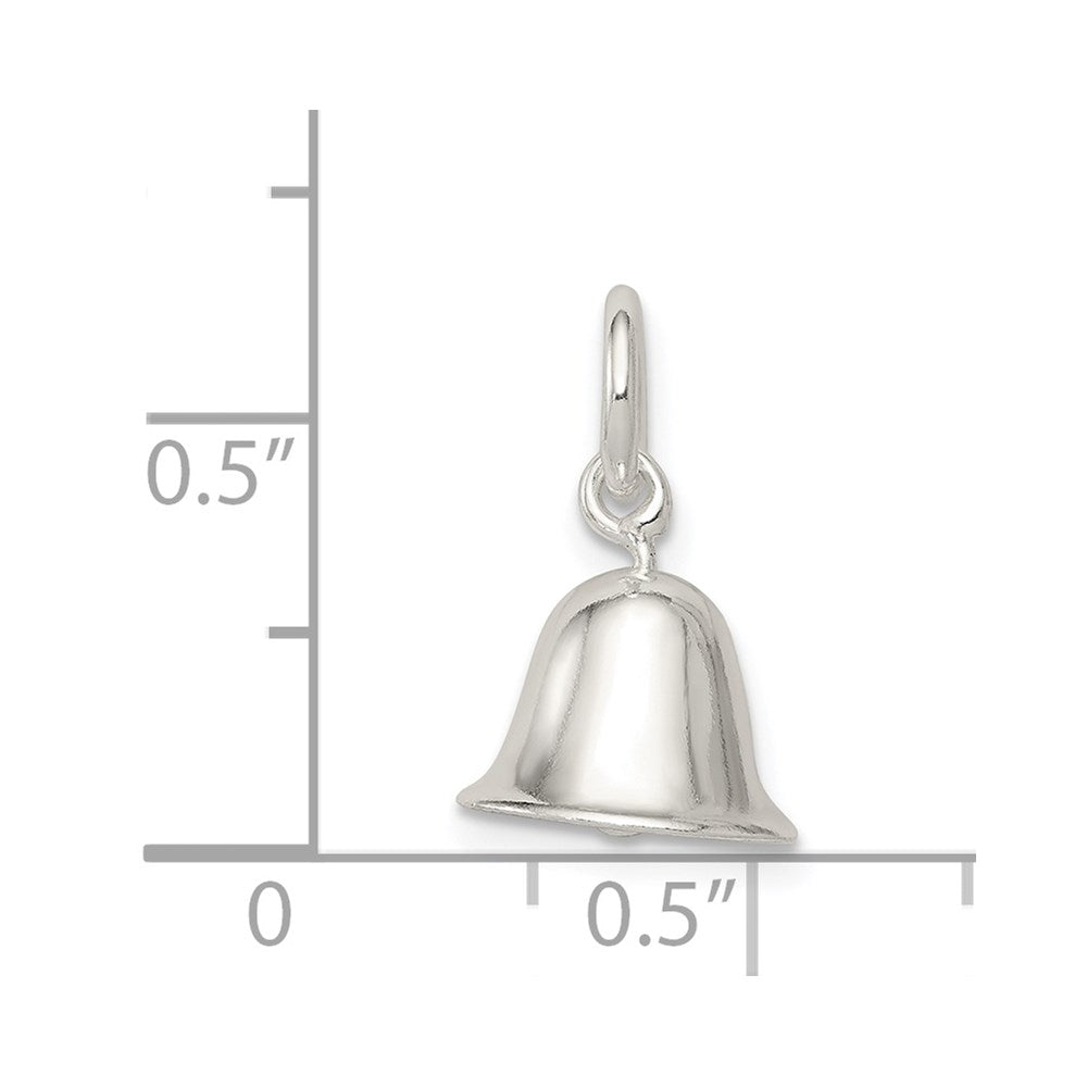 Sterling Silver Moveable Bell Charm QC6009