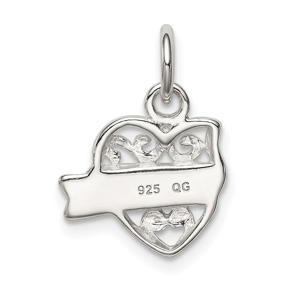 Sterling Silver Heart Daughter Charm QC6014