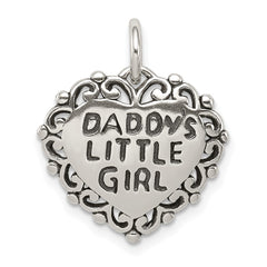 Sterling Silver Antiqued Daddy's Little Girl QC6015