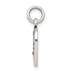 Sterling Silver Antiqued Sweet 16 Heart Charm QC6016