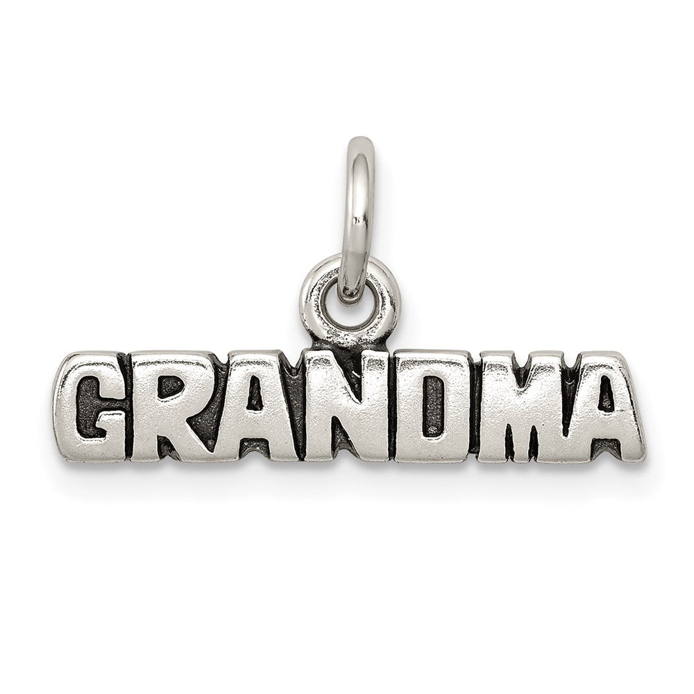 Sterling Silver Antiqued Grandma Charm QC6017