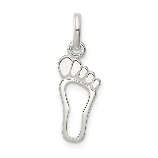 Sterling Silver Foot Charm QC6025