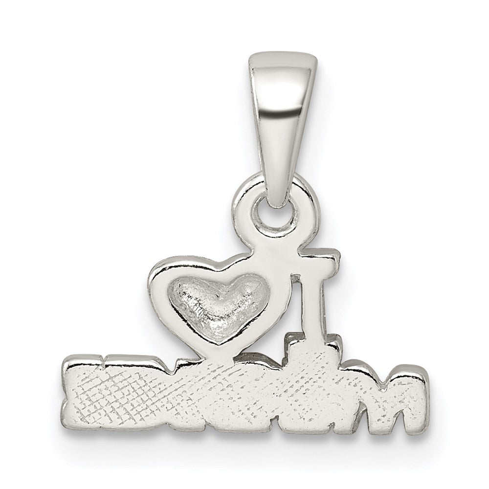 Sterling Silver I Love Music Pendant QC6118