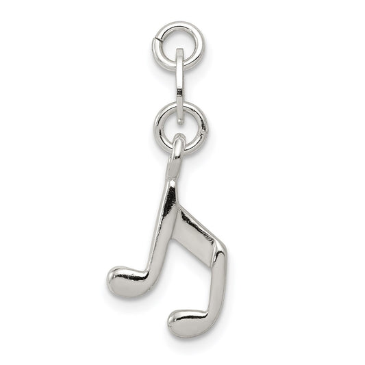 Sterling Silver Music Note Charm QC6120