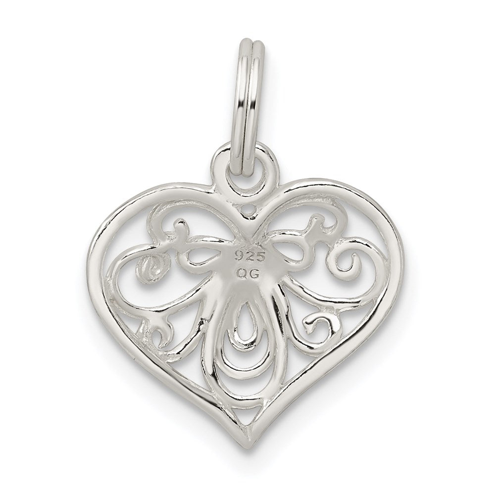 Sterling Silver Heart Charm QC6196