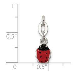 Sterling Silver Enameled Ladybug Charm QC6263