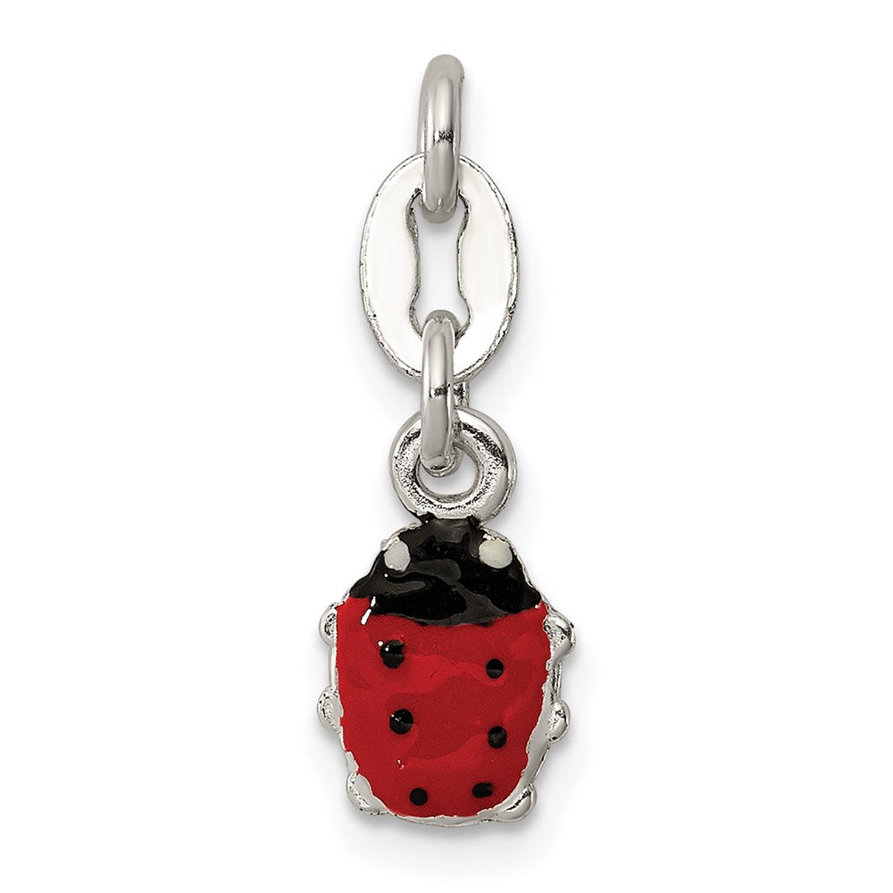 Sterling Silver Enameled Ladybug Charm QC6263