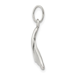 Sterling Silver Whale Tail Charm QC6276