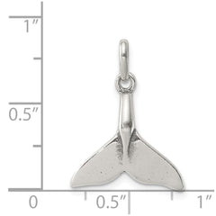 Sterling Silver Whale Tail Charm QC6276