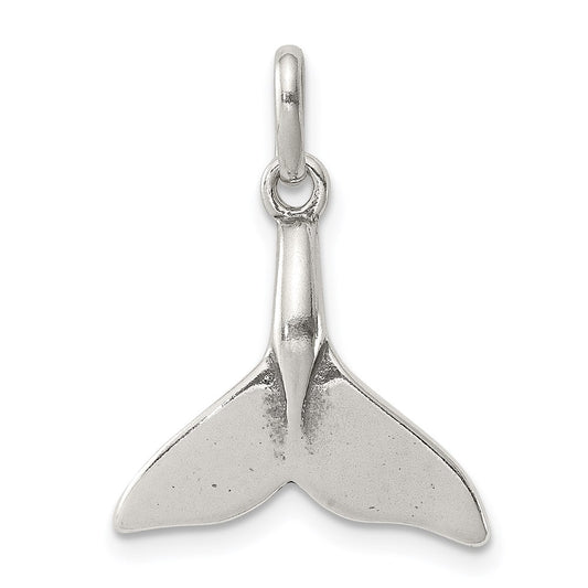 Sterling Silver Whale Tail Charm QC6276
