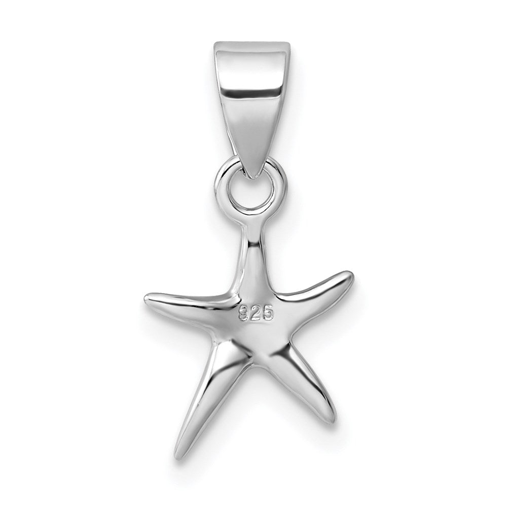 Sterling Silver Rhodium-platedStarfish Pendant QC6324