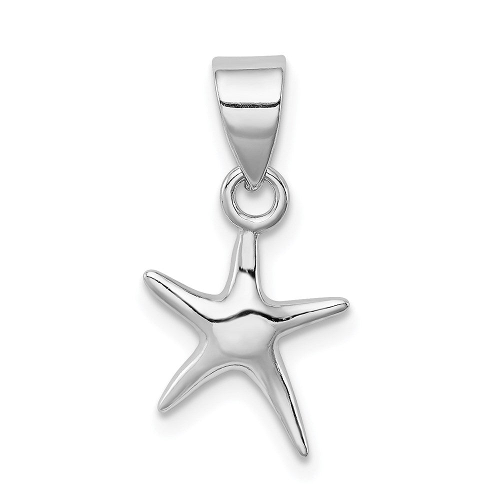 Sterling Silver Rhodium-platedStarfish Pendant QC6324
