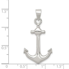 Sterling Silver Anchor Pendant QC6332