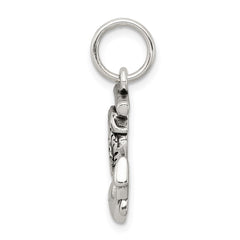 Sterling Silver Antiqued Anchor Charm QC6334