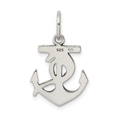 Sterling Silver Antiqued Anchor Charm QC6334
