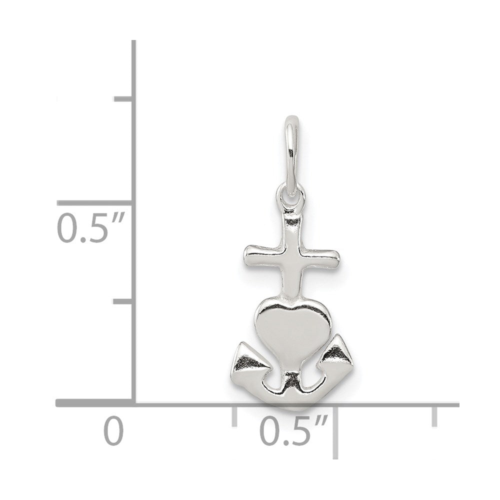 Sterling Silver Hope, Faith, and Charity Charm QC6336
