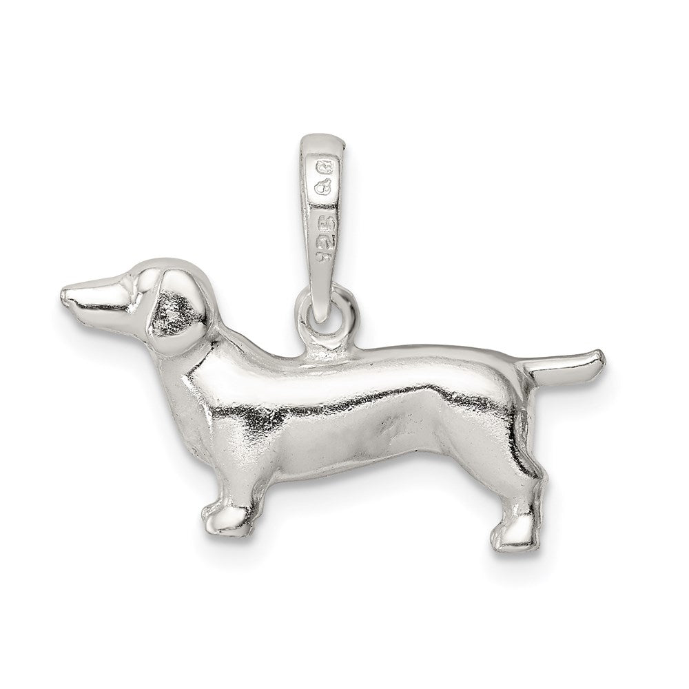 Sterling Silver Dachshund Pendant QC6338