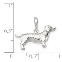 Sterling Silver Dachshund Pendant QC6338
